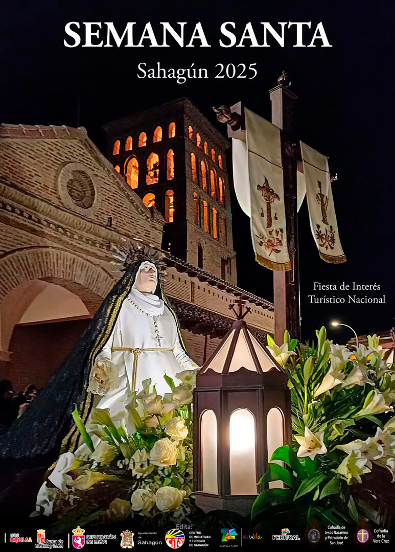 Cartel de la Semana Santa en Sahagún 2025