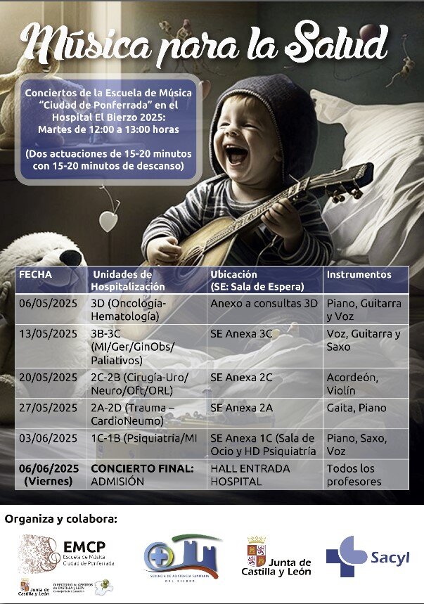 La Escuela de Música “Ciudad de Ponferrada” celebra “Música para la Salud”
