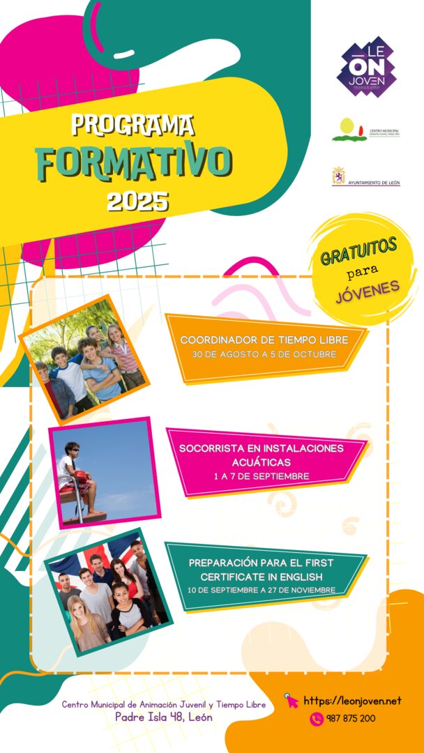Programa formativo 2025 Concejalía Juventud