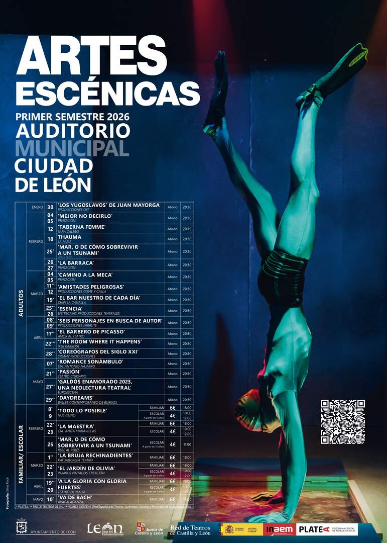 Cartel Auditorio Artes Escénicas primer semestre